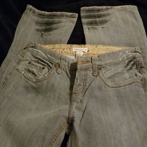 Boot cut grey stretch jean, 7